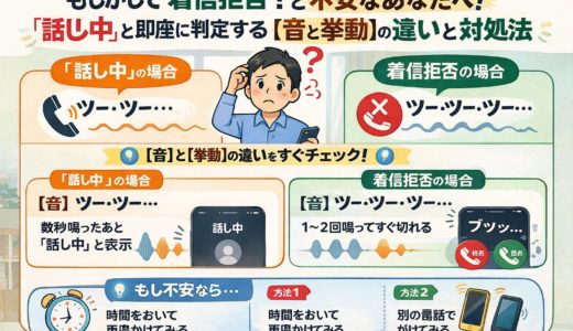 もしかして着信拒否？と不安なあなたへ！『話し中』と即座に判定する【音と挙動】の違いと対処法！