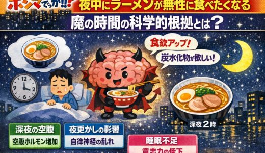 ホンマでっか!?夜中にラーメンが無性に食べたくなる魔の時間の科学的根拠とは？