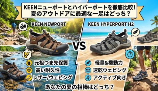 KEENニューポートとハイパーポートを徹底比較！夏のアウトドアに最適な一足はどっち？