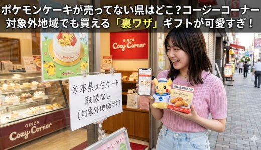 ポケモンケーキが売ってない県はどこ？コージーコーナー対象外地域でも買える「裏ワザ」ギフトが可愛すぎ！