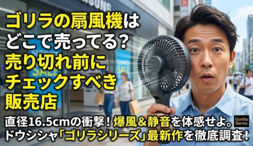 ゴリラの扇風機はどこで売ってる？売り切れ前にチェックすべき販売店とゴリラシリーズ人気の秘密